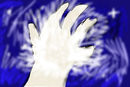 her-hand-lit-up